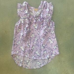 Takara sleeveless ruffle blouse size medium